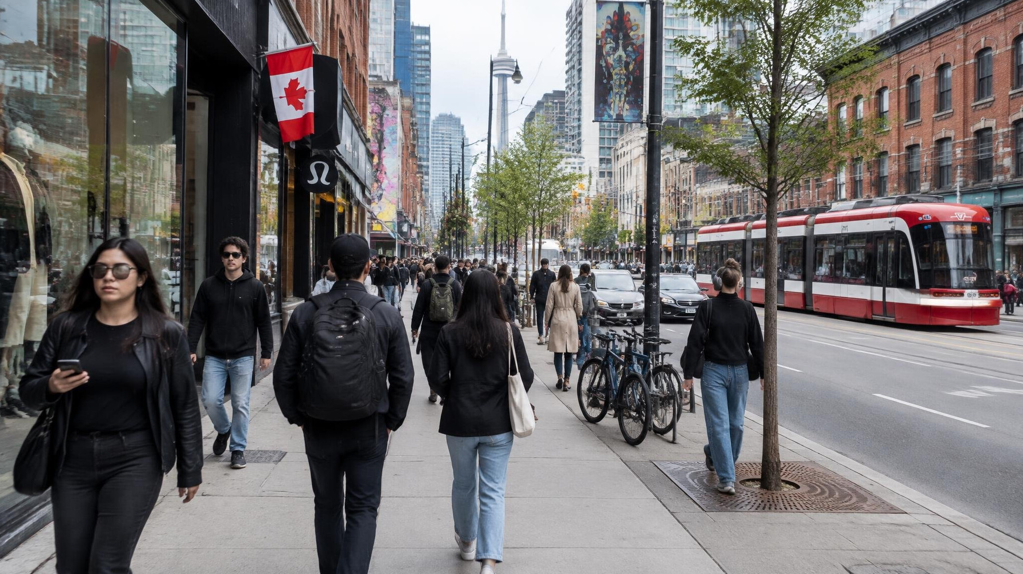 toronto queen street west sidewalk