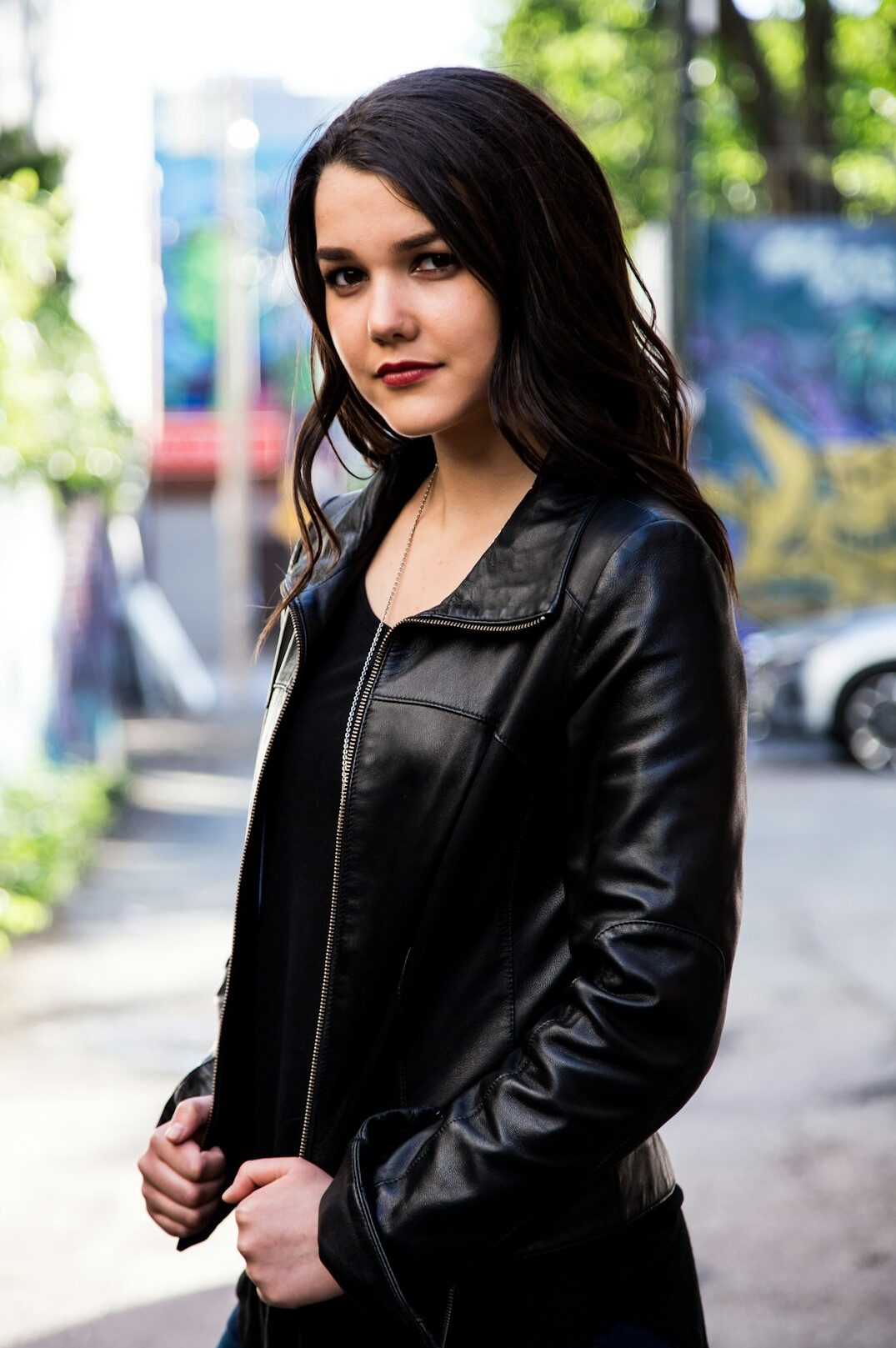 Portrait of a Latina Canadian woman with long dark hair
